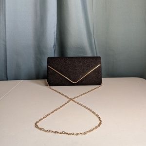 Black Glitter Clutch